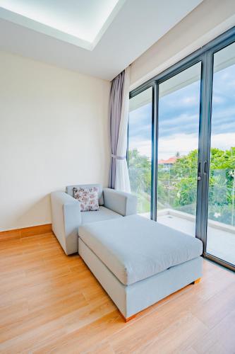 Χώρος καθιστικού στο Sunny Beach Villa