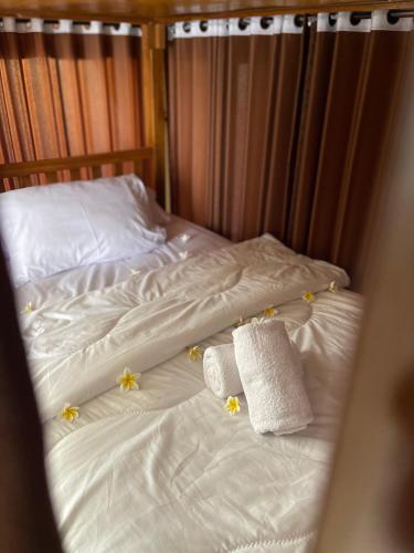Ένα ή περισσότερα κρεβάτια σε δωμάτιο στο Kelingking Hostel