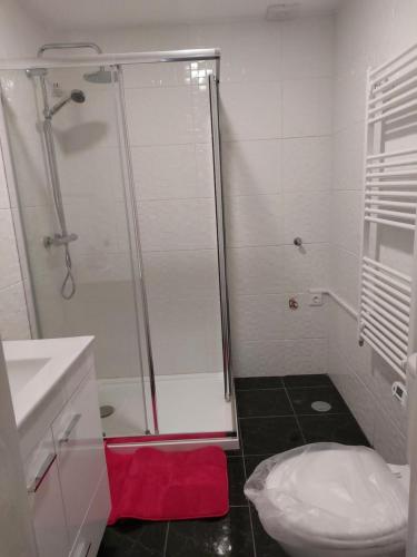 フンダンにあるCasa Oasisのバスルーム(シャワー、トイレ、シンク付)