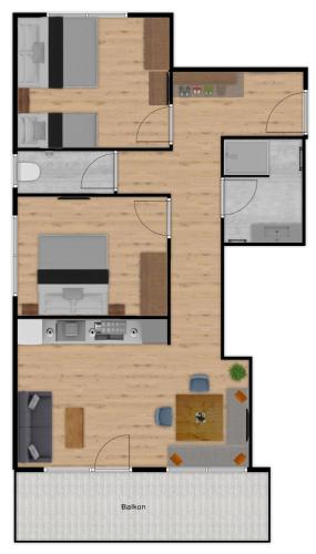 Appartement Schattauerにあるキッチンまたは簡易キッチン