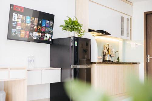 Η κουζίνα ή μικρή κουζίνα στο 9 LIGHT APARTMENT