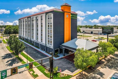 an overhead view of a building in a city at Wyndham Garden Wichita Downtown in Wichita