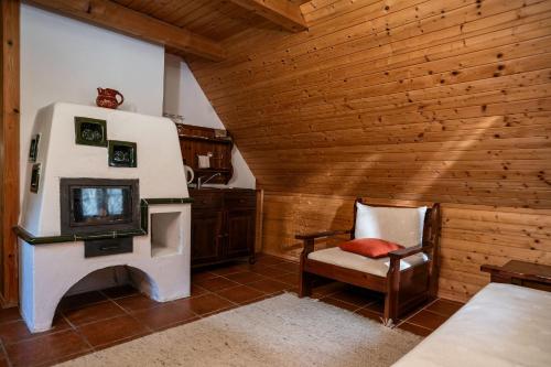 TV a/nebo společenská místnost v ubytování Pristava Lepena Village
