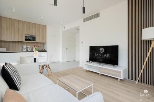 Μια τηλεόραση ή/και κέντρο ψυχαγωγίας στο Shellter Apartments 117 Ł - by Jantar Apartamenty