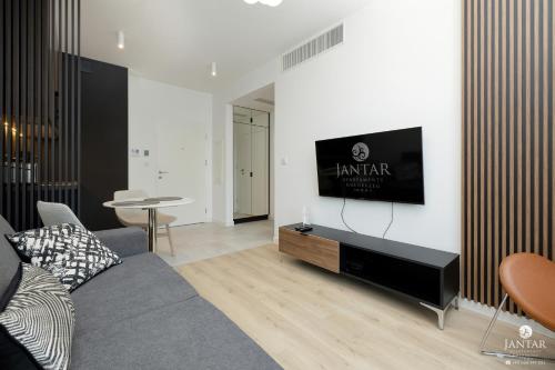 Μια τηλεόραση ή/και κέντρο ψυχαγωγίας στο Shellter Apartments 117 Ł - by Jantar Apartamenty