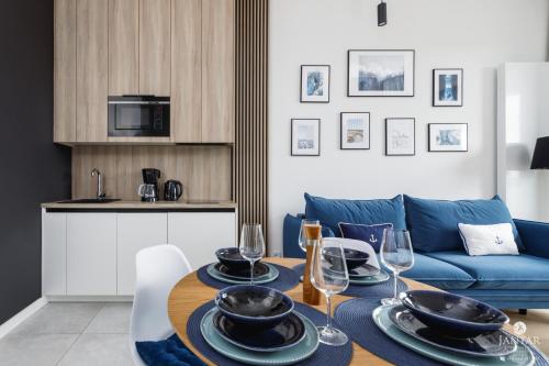 Η κουζίνα ή μικρή κουζίνα στο Shellter Apartments 117 Ł - by Jantar Apartamenty