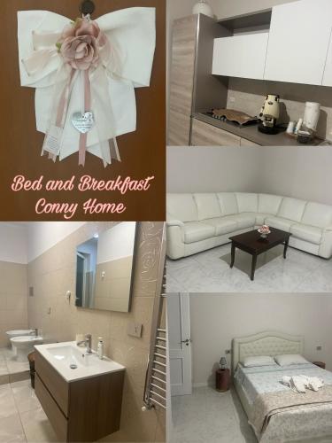 un collage di foto di un bagno e di una camera da letto di Conny Home ad Acerra