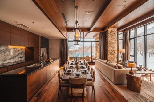 Posezení v ubytování Yu Kiroro, Ski-in Ski-out Luxury Residences