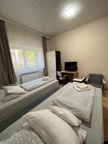 Postel nebo postele na pokoji v ubytování Bezdan Guesthouse