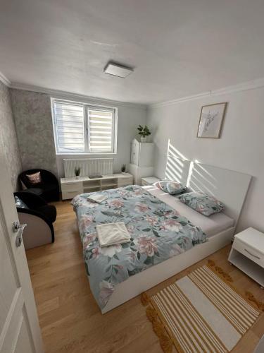 a bedroom with a large bed in a room at Gigios Sport&Relax in Băileşti