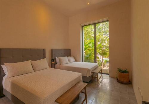 Katil atau katil-katil dalam bilik di NEW Casa Sahuaripa with private pool