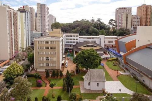 an aerial view of a city with buildings at FLAT LUXO PREMIUM - Londrina Flat Hotel - 43m² #garagemgrátis in Londrina