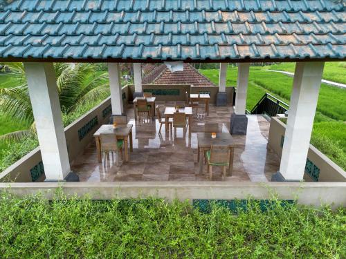 an aerial view of the restaurant at the resort at Cahaya Ubud Villa in Ubud