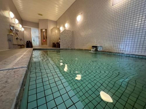 長野原的住宿－北軽井沢　Golden Forest Hotel，水中带鸭子的游泳池