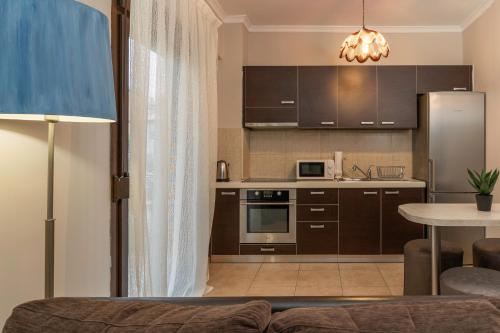 Η κουζίνα ή μικρή κουζίνα στο Litochoro apartment 2