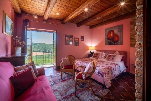 A seating area at Cascina Baresane