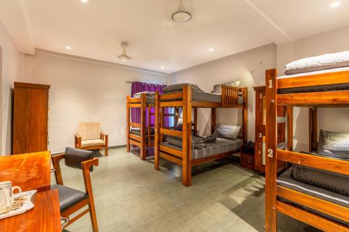 a room with a bunch of bunk beds at K Mansion in Munnar