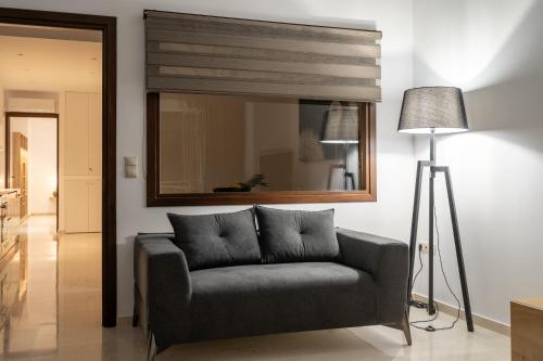 Coin salon dans l'établissement Luxury Suite in Downtown