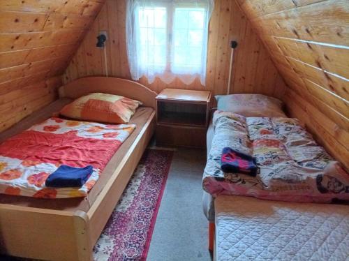 Katil atau katil-katil dalam bilik di Chata nad přehradou