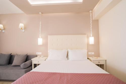 Cama o camas de una habitación en Agios Gordios Beach Resort