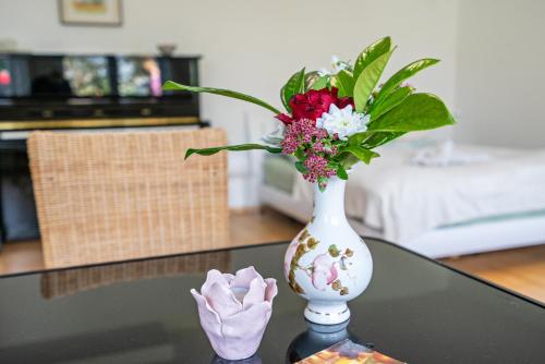 Ένα ή περισσότερα κρεβάτια σε δωμάτιο στο Appartment Piano