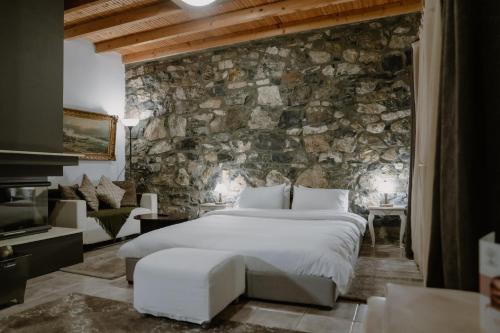 Ένα ή περισσότερα κρεβάτια σε δωμάτιο στο kaimak luxury chalet