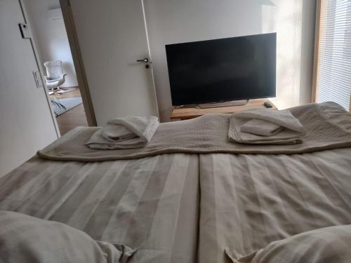 Postel nebo postele na pokoji v ubytování Villa Snowflower