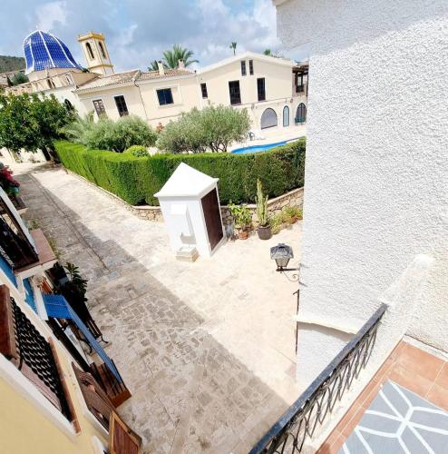 an aerial view of a patio in a house at Casa Paraiso Acantilado1 in El Campello