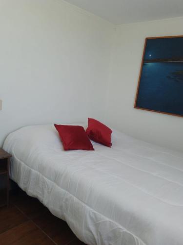Postel nebo postele na pokoji v ubytování Condominio Mirador de Coquimbo
