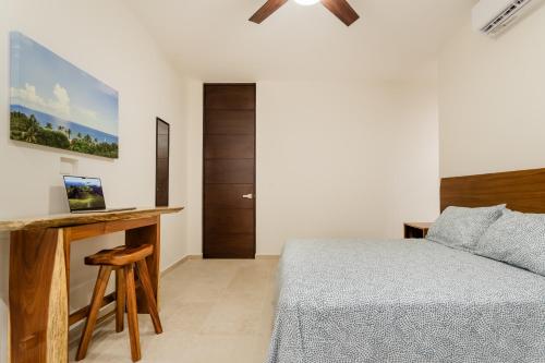 Cama o camas de una habitación en Cenote Korima - Relax in Paradise - Stunning House with Pool