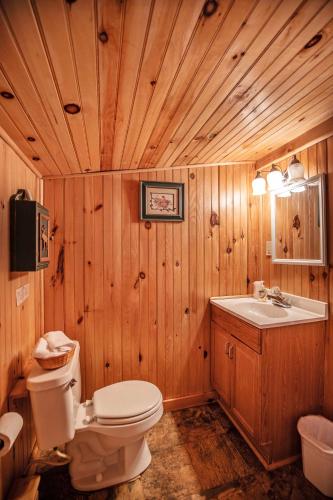 Bilik mandi di Pemi Cabins