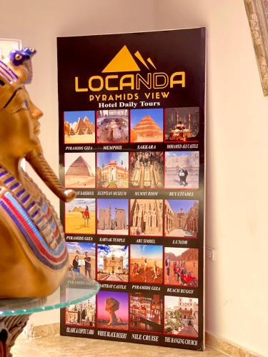 a poster of the sights and wonders of the world at Locanda pyramids view in Cairo