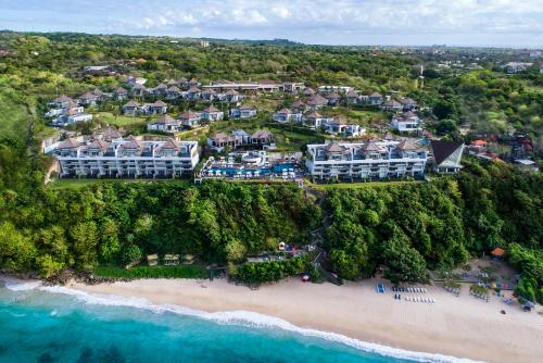 an aerial view of the resort and the beach at Samabe Bali Suites & Villas in Nusa Dua