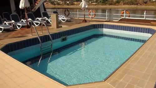 a swimming pool on top of a cruise ship at مركب ريفر River Boat in Cairo