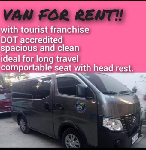 a poster of a van parked in a parking lot at VAN FOR RENT in Manila