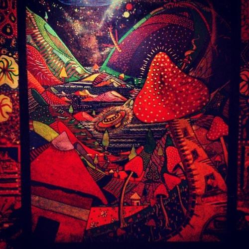 a painting of a painting of a universe at Jungle Monkey Backpackers in Port St Johns