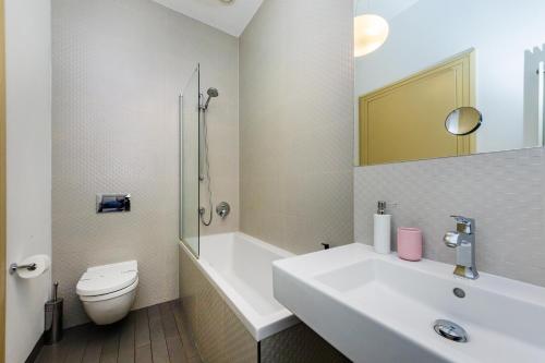 Koupelna v ubytování Bellevue Apartment