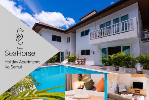 a villa with a swimming pool in a villa at New Seahorse Residence in Amphoe Koh Samui