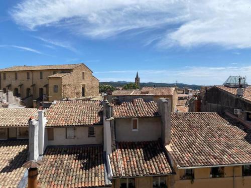 une vue sur les toits des bâtiments d'une ville dans l'établissement Loft Sur les toits, à Aix-en-Provence