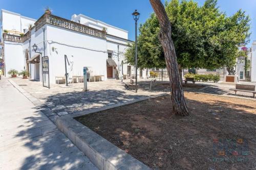 een boom in een park naast een gebouw bij Casetta Centro Storico Puglia On line in Alliste