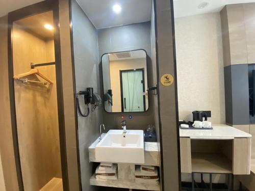 Ванна кімната в Thank Inn Plus Taian Dongping Xishan Road
