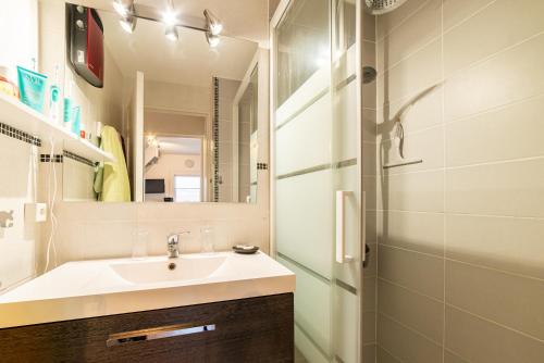 Koupelna v ubytování Mas Bleu