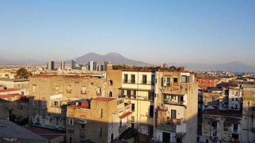 uma vista para uma cidade com edifícios em O' Sapunariello-Casa Vacanze em Nápoles