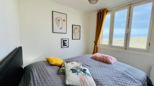 Katil atau katil-katil dalam bilik di Appartement Cocoon - Face mer - Stella-Plage
