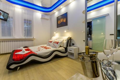 Ein Bett oder Betten in einem Zimmer der Unterkunft Prive Apartment