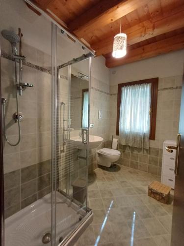 Koupelna v ubytování Agriturismo Da Andreina