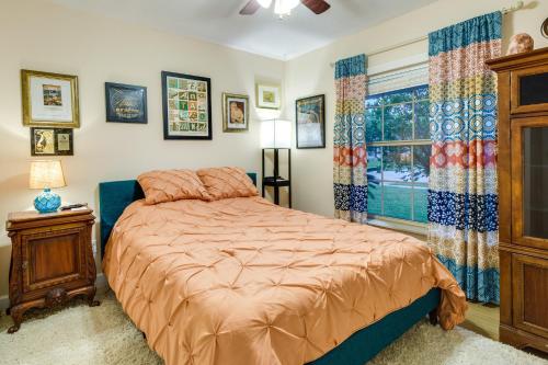 a bedroom with a bed and a window at Orlando Home with Private Pool 10 Mi to UCF Campus! in Orlando
