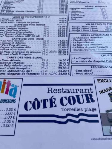 a close up of a restaurant coffee court ticket at Torreilles-Casa terracota-plage - visa image- les déferlantes le Barcares - South of France in Torreilles
