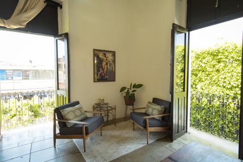 Χώρος καθιστικού στο Casa Ibarra