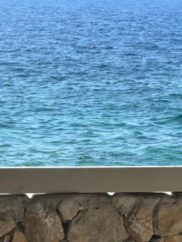 a view of the ocean from a ledge next to the water at Lands End in West End